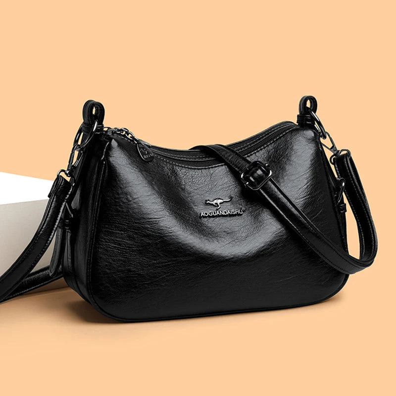 Luxury Designer Ladies Handbags New High Quality Leather Shoulder Bag for Women Female Retro and Minimalist Crossbody Bag Purses