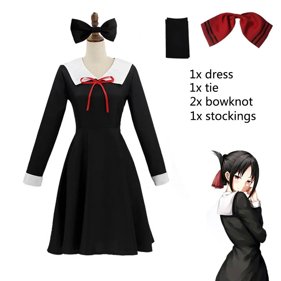 Anime kaguya-sama: Love Is War Cosplay Shinomiya Kaguya Fujiwara Chika Costumes uniforme perruque femmes filles robe Costume