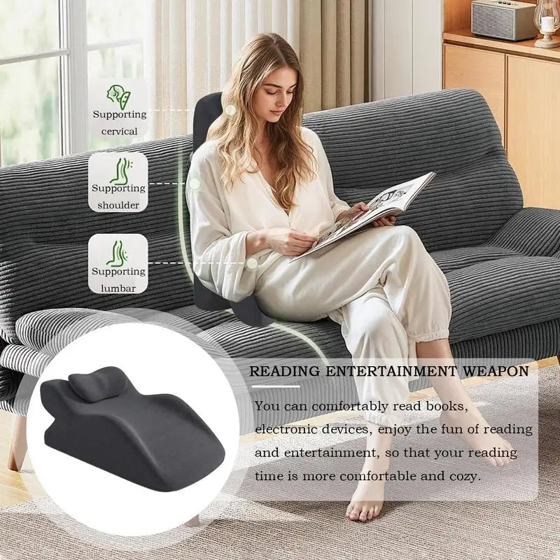 Bed Wedge Pillow for Sleeping Ergonomic Non-Slip Wedge Pillow Multifunctional Comfort Cushion for Reading Soft Ankle Supportive