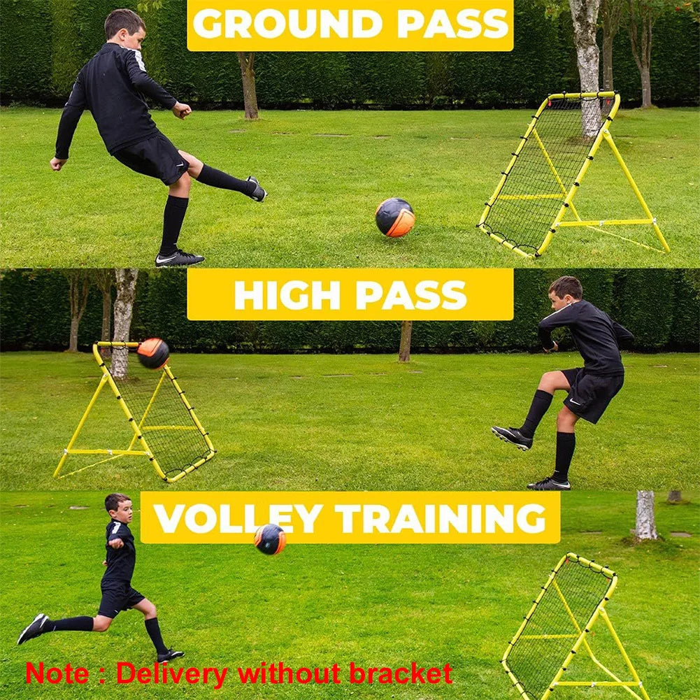Soccer Rebounder Net with 20 Elastic Ropes Kickback Football Practice Net Target Goal Net Training Aid for Kids Teens