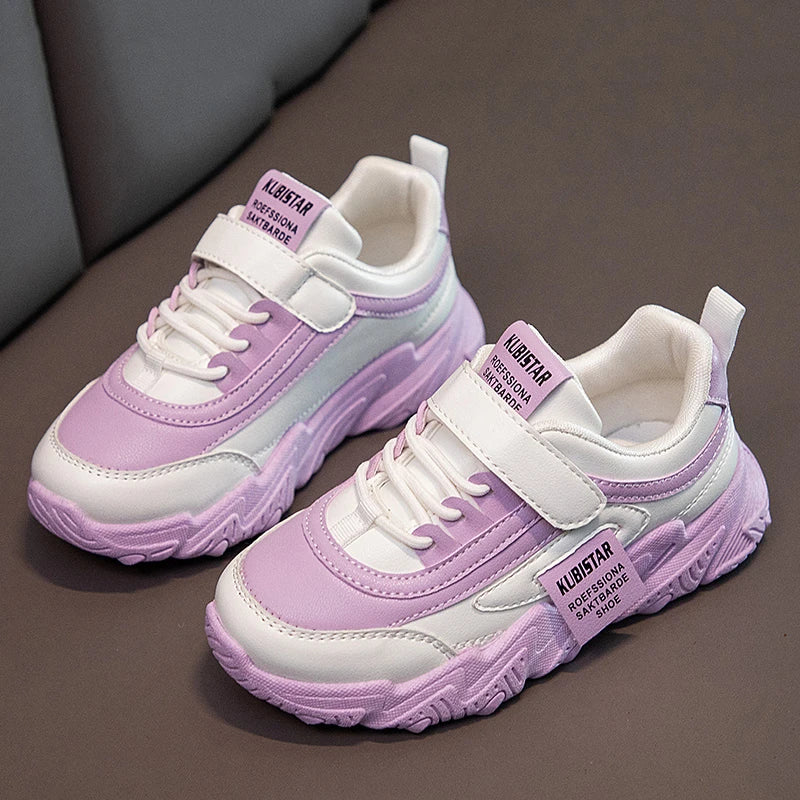 Kids Sports Shoes for Girls Boys Children Running Sneakers PU Soft School Casual Shoes Classic Fashion Anti-skid Spring Autumn