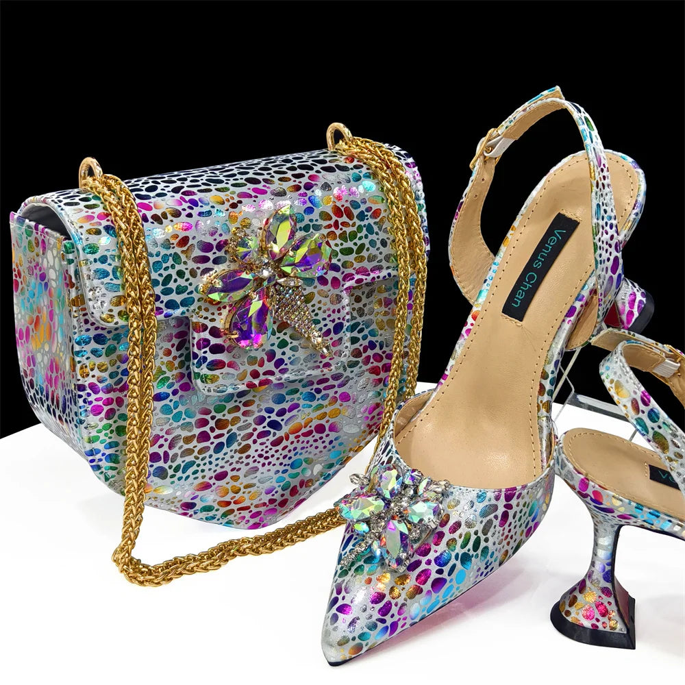 Italian Fuchsia Shoes And Bag Sets HDF1-7. Ships from USA.