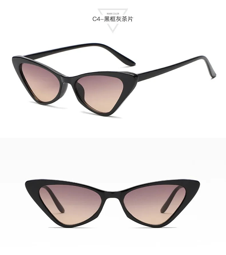 Womens Trendy Cat Eye Sunglasses Men Outdoor Retro Fashion Sun Glasses Goggles Unisex Resin UV400 Protection Sports Sun Shades