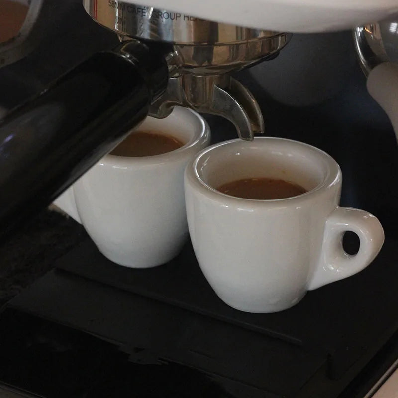 50ML Ceramic Espresso Cups with Thick Design for Single Cup 9mm Cup Wall Long Lasting Insulation Espresso Barista Accessories