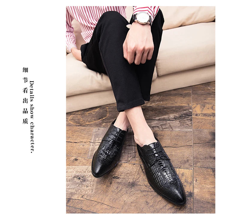 Men's Dress Shoes Classic Wedding Casual Business Shoes For Men Trend Party Social Office Leather Shoes Male