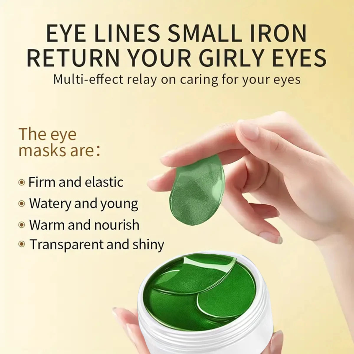 60 Pieces of Seaweed Hyaluronic Acid Darkening Eye Mask, Collagen Eye Patch, Facial Care Product