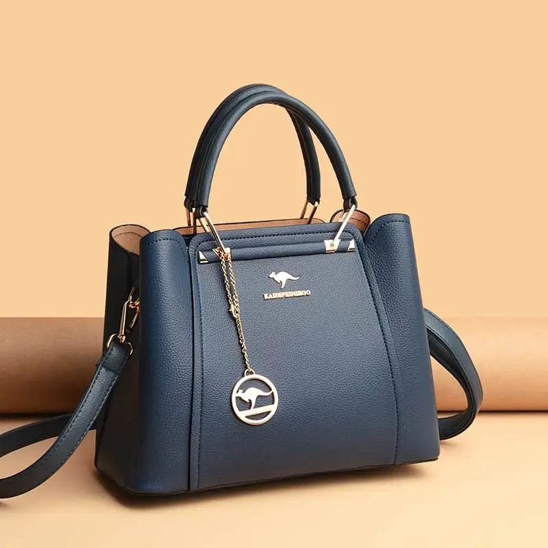Faionable Versatile Women's Handbag oulder Bag 202 Sli All-Match Ladies Bag Soft Handle PU Leather Square ape