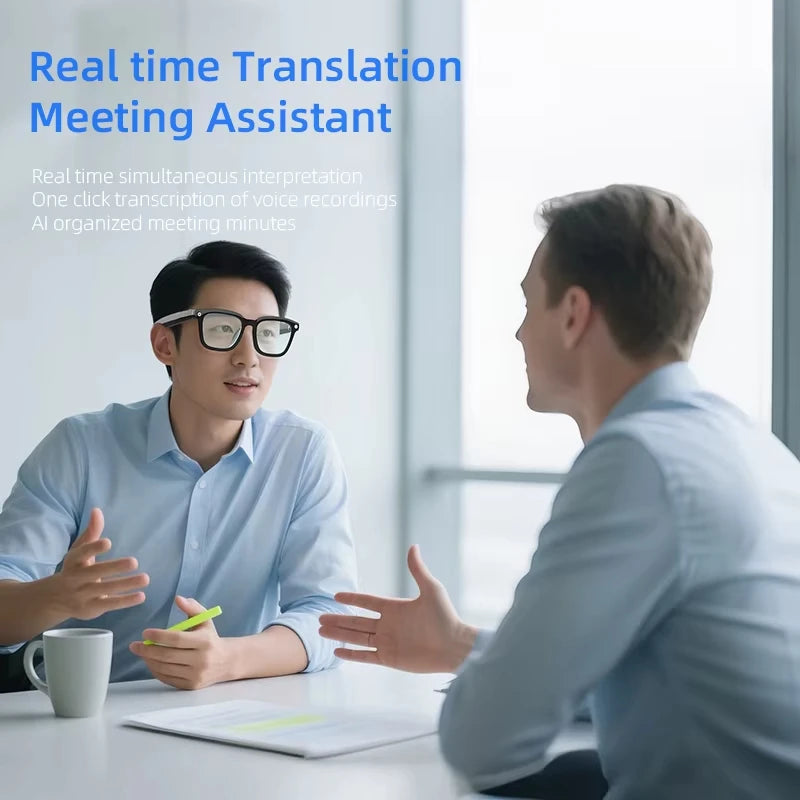 2026 New AI Smart Glasses AI Translation 8MP HD Camera 4K Shooting Image Conversation Recording Listening To Music Smart Glasses - Free Item