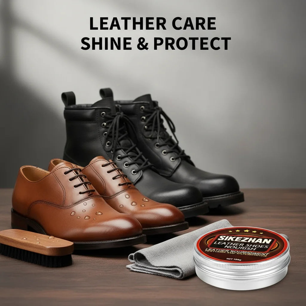 Professional Shoe Cream Leather Conditioner&Polish - Waterproof,Restores Shine,Prevents Cracking for Shoes Boots Bags - Free Item Weekend (50% off).
