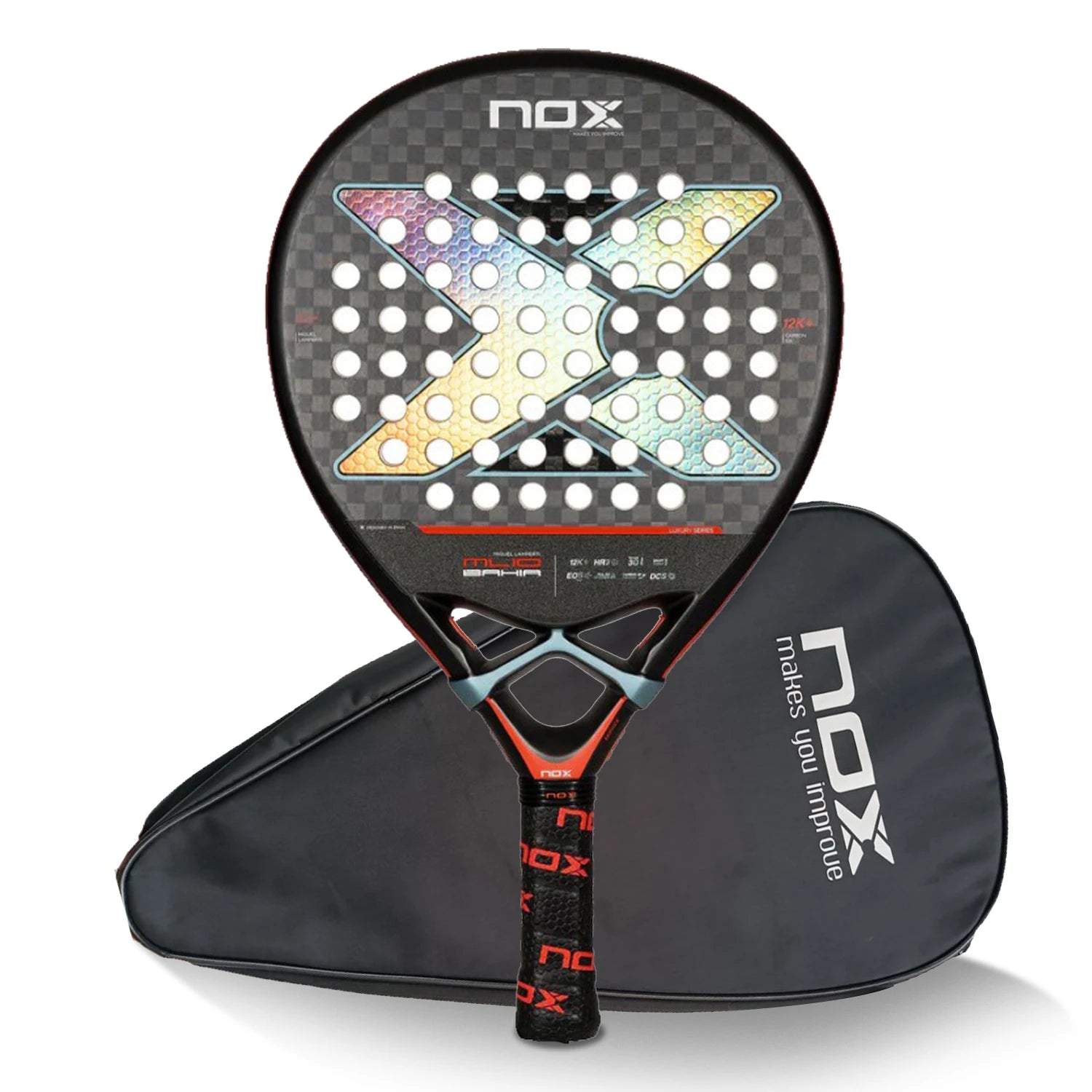 Nox 3K 12K 18K Tennis Paddle Racket,Portable Bag Included,Perfect Gift for Christmas Birthday Holidays,Professional Skill Level