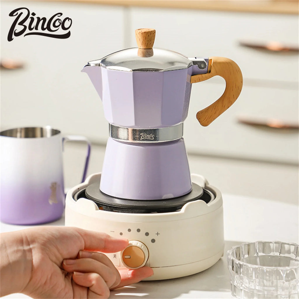 Bincoo Coffee Moka pot Classic Italian Espresso Maker Extraction Hand Brewing coffee Pot Barista Coffee Machine Coffee Utensil