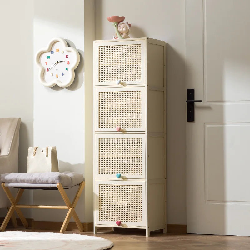 Cream-style Shoe Cabinets Creative Slit Storage Multi-layered Shoe Cabinets Simple Living Room Furniture La Combinaison YSXG