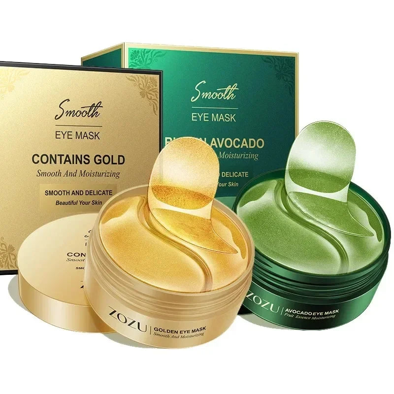60 Pieces/Box Gold and Avocado Eye Mask to Reduce Fine Lines and Dark Circles, Eye Care