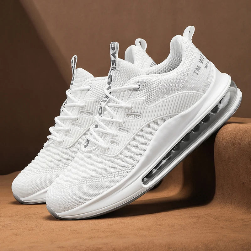Sports men's shoes - breathable, fashionable, versatile, trendy. Mesh upper, lightweight, soft sole, shock-absorbing. Suitable f