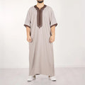 Arab Islamic Embroidered Kaftan Robe with Side Pockets Men Women