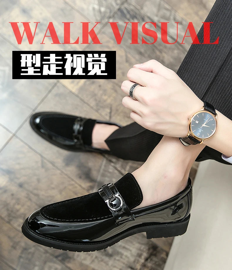 Men's Dress Shoes Trend Office Social Leather Shoes For Men Large Size 48 Casual Business Wedding Formal Shoes Male
