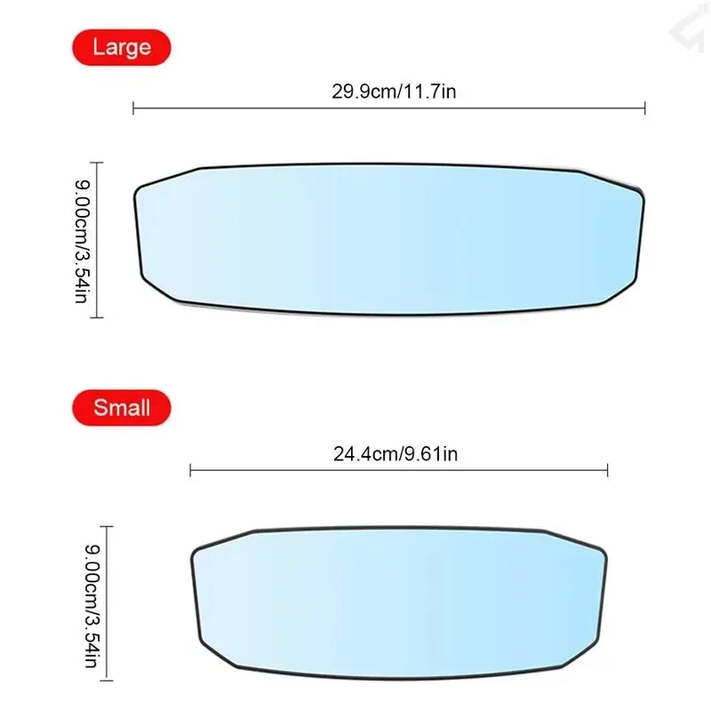 Wide Angle Convex Rearview Mirror Large Vision HD Anti Glare Car Interior Rear View Child Seat Watch Sun Visor Mirror Covers