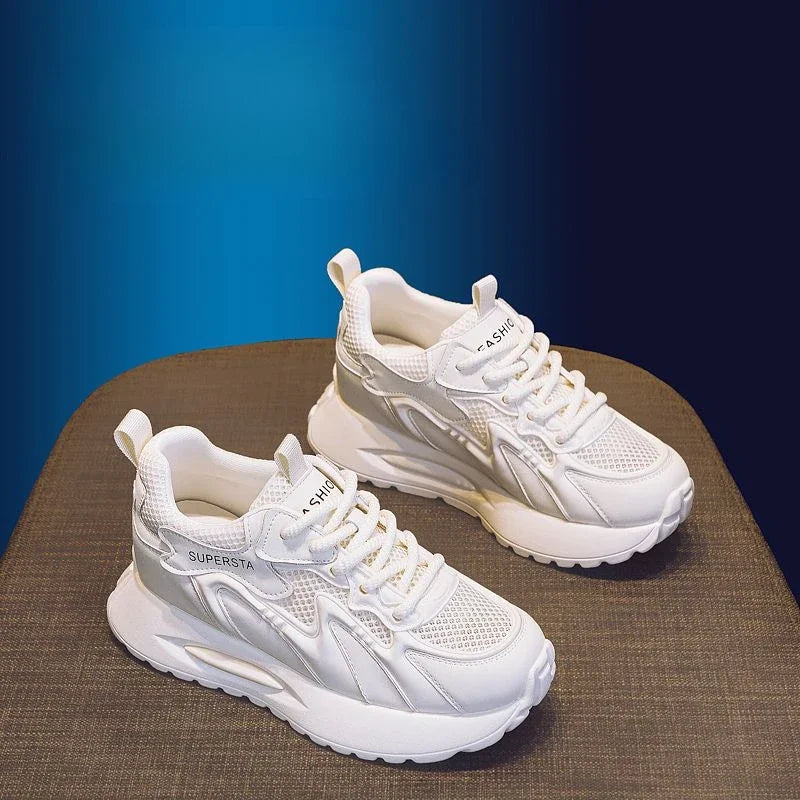 Athletic High on Platform Mesh Breathable Sports Woman Footwear Comfortable and Elegant Urban Sale Pink Sneakers Shoes for Women