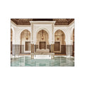 Islamic Mosque Canvas Wall Art Muslim Mosque Building Picture with Inspirational Quote and Leaf Design for Living Room Decor