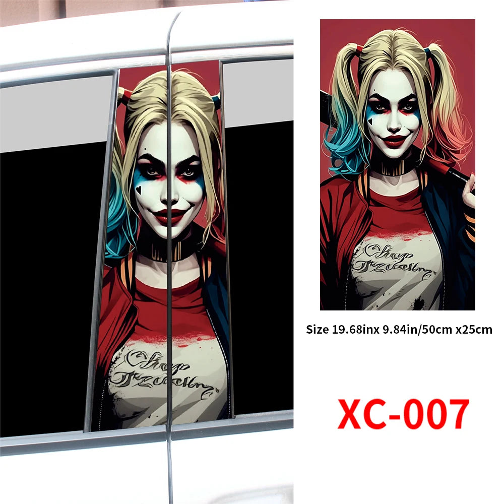 Car Joker Stickers Funny DIY Auto B-pillar Waterproof Sunscreen Decoration Cover Scratches Playing Card Vinyl Decals Accessories