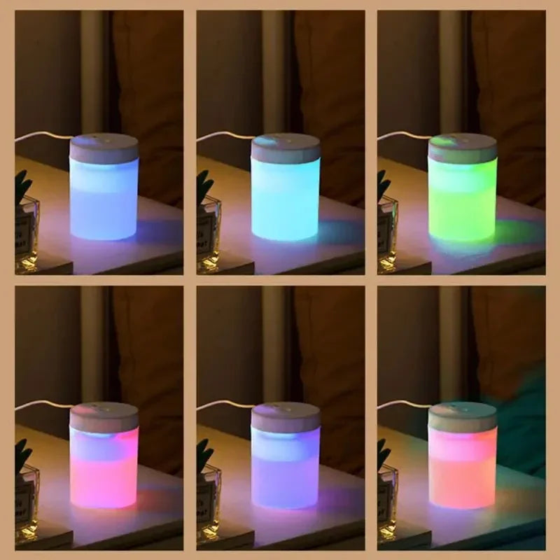 200ML USB Mini Humidifier - Ultrasonic LED Essential Oil Diffuser Portable Car Purifier & Aroma Anion Mist Maker for Home Office
