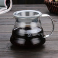 Coffee Carafe, 350/600ml Coffee Clear Glass Kettle Sharing Pot with Lids, Pour Over Coffee Espresso Maker Accessories