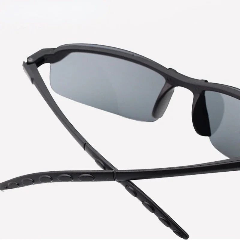 Night Vision Glasses Men Anti-Glare Driving Goggle Half Frame Polarized Sunglasses for Driver UV400 Day and Night Car Goggles