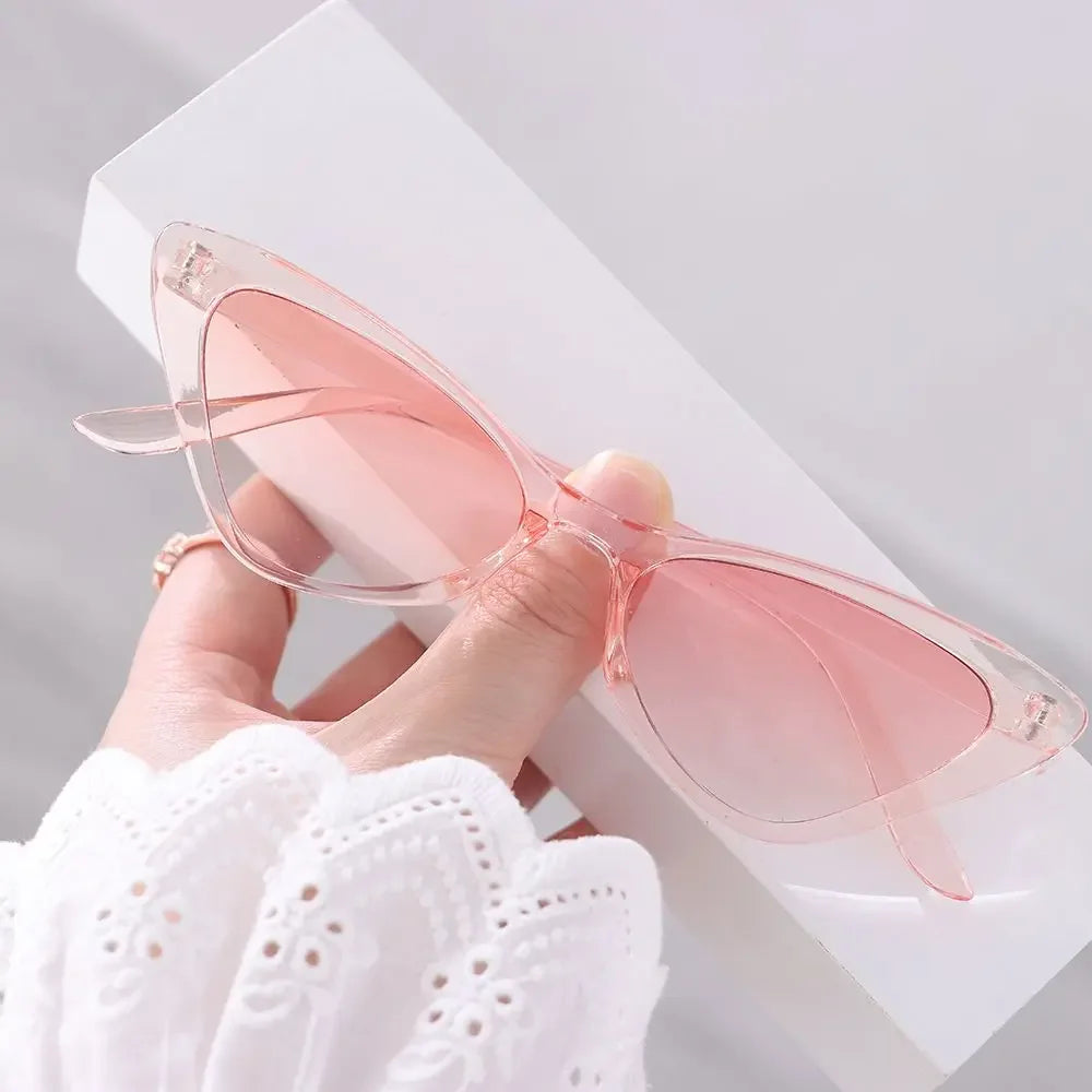 Womens Trendy Cat Eye Sunglasses Men Outdoor Retro Fashion Sun Glasses Goggles Unisex Resin UV400 Protection Sports Sun Shades