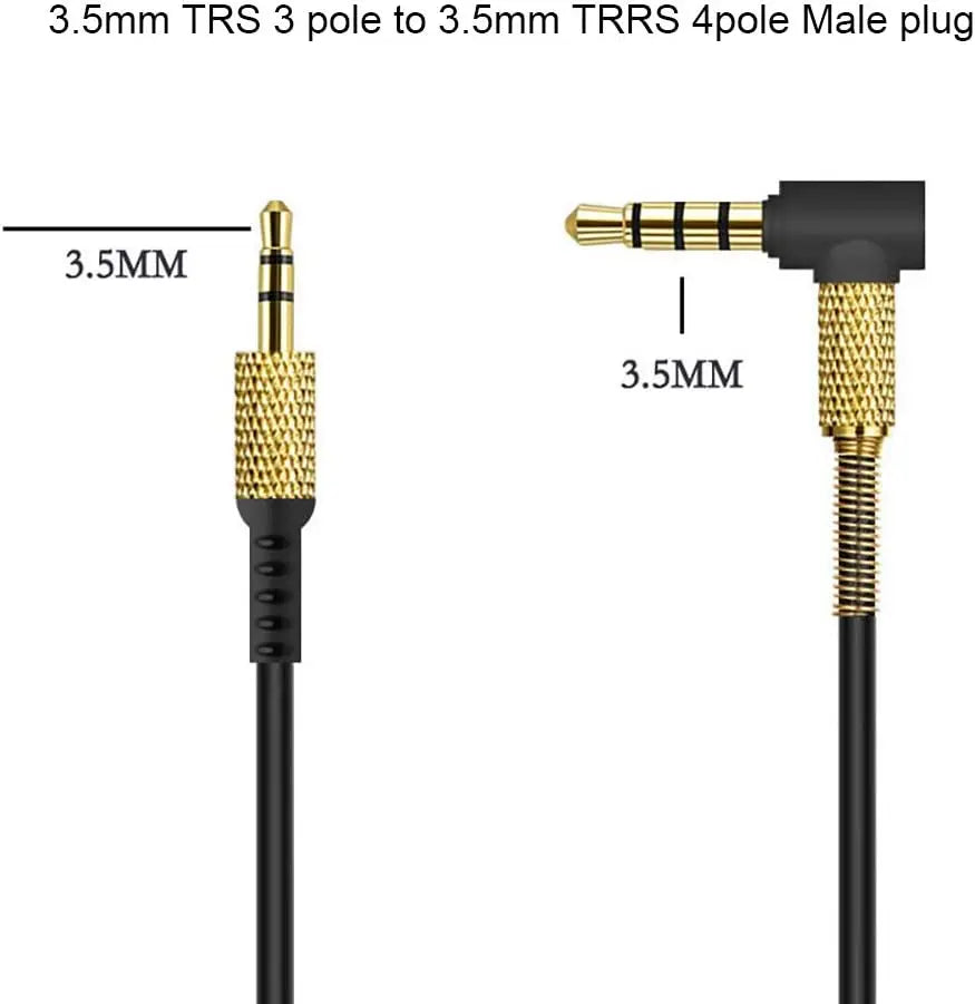 OKCSC 3.5mm Headphones Cable for Marshall Majior II Monitor MID Earphones Replacement Cable, 3.5mm to 3.5mm Audio Cable with Mic