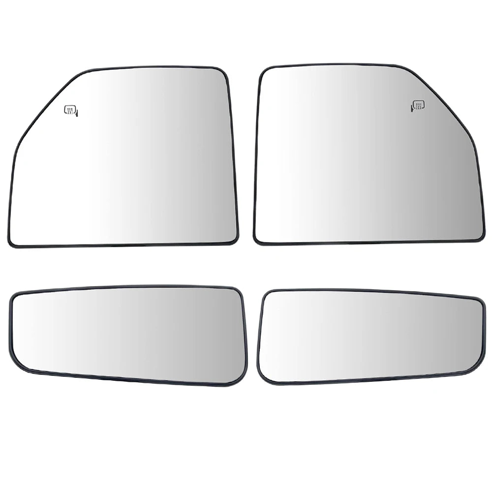 Heated Side Mirror Glass Rearview Mirror Lens FL3Z17K707R FL3Z17K707G Left/Right For Ford F150 F250 F350 2017 2018 2019 2020
