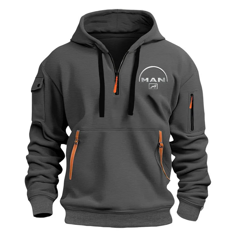 Half zipper Men's Hoodie Sweatshirts Printing New Spring Pullover Sports Top Male Hip-hop street oversized hoodies