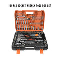 151Pcs Stainless Steel Car Repair Tool Kit For Off-Road Motorcycles - Complete Automotive Maintenance Accessories