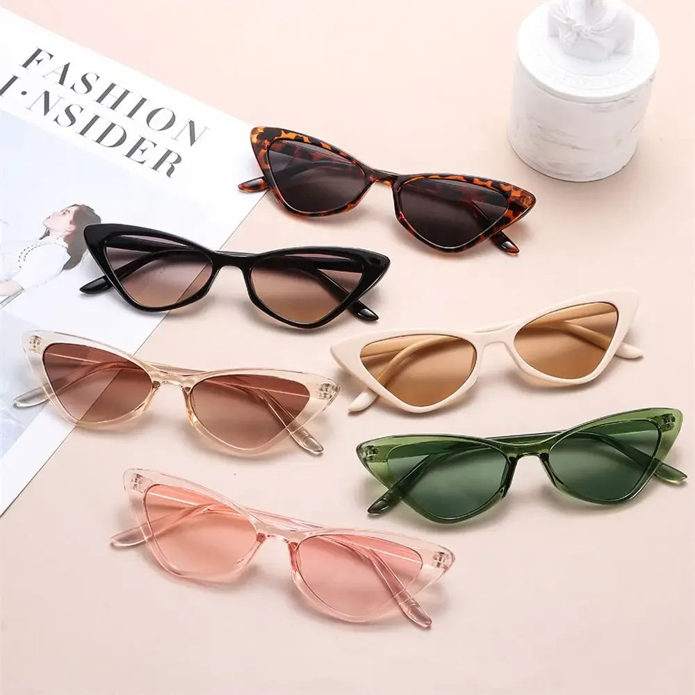 Womens Trendy Cat Eye Sunglasses Men Outdoor Retro Fashion Sun Glasses Goggles Unisex Resin UV400 Protection Sports Sun Shades