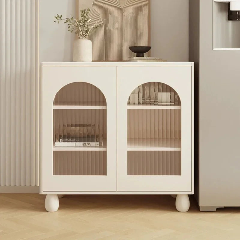 Cream Wind Cute Living Room Cabinets Small Apartment Minimalist Beauty Storage Cabinet Nordic Kawaii Vitrina Home Furniture