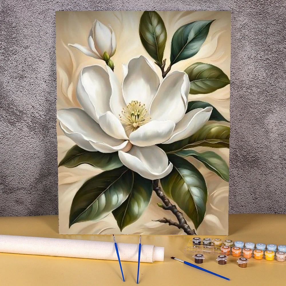 Coloring By Numbers Lily Flowers Acrylic Paint Painting For Living Room Wall Adults Handpainted Picture Crafts Gift Home Decor
