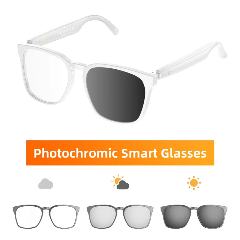 AI Translation Smart Glass Photochromic Bluetooth Wireless Hands-Free Communication Audio Multifunctional Driving Smart Glasses