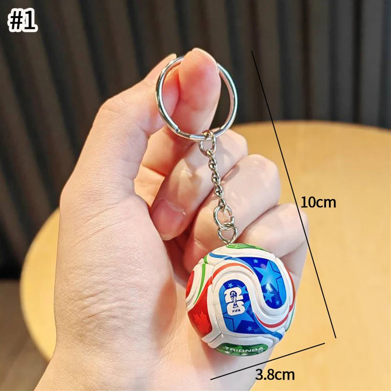 Football Keychain 2026 USA Canada Mexico Sports Pendant Soccer Match Souvenir Accessories Fan Lover Gift Bag Hanging Decoration