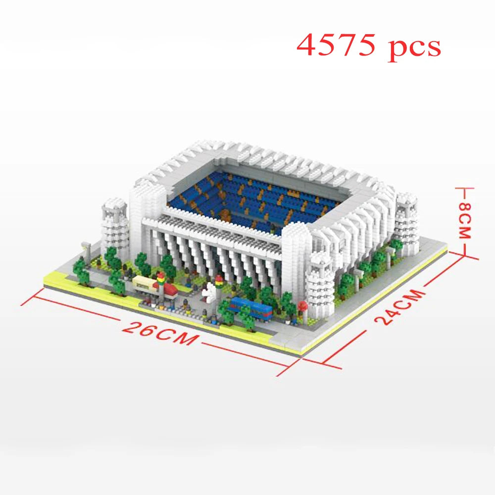 Barcelona Soccer Stadium Micro Blocks Building Sets Mini Bricks Architecture Building Block Toys for Adults Football Field Gift
