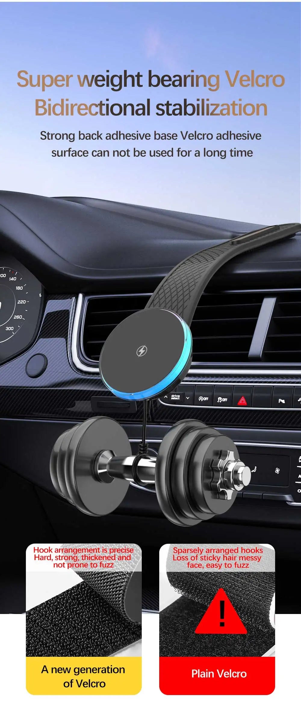 New Magnetic Charger Car Wireless Charger Fast Charging Car Phone Holder Essential Car Charger Strong Magnetic Attraction Safe