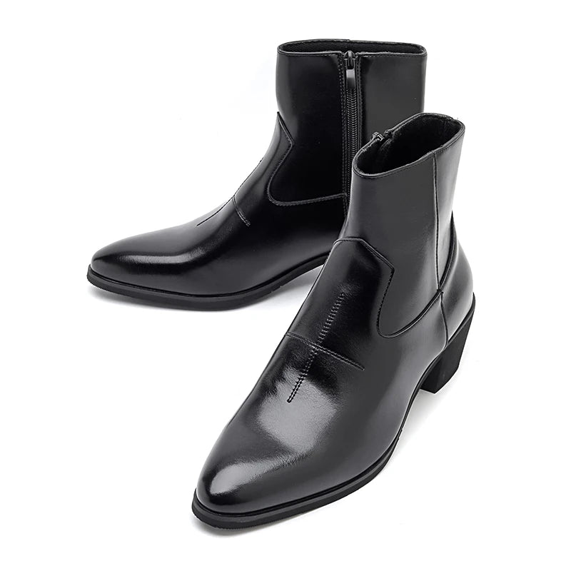 Leather Ankle Boots For Man Genuine Leather Big Size Boots High Quality Designer Casual Formal Outdoor Boots Fashion Business