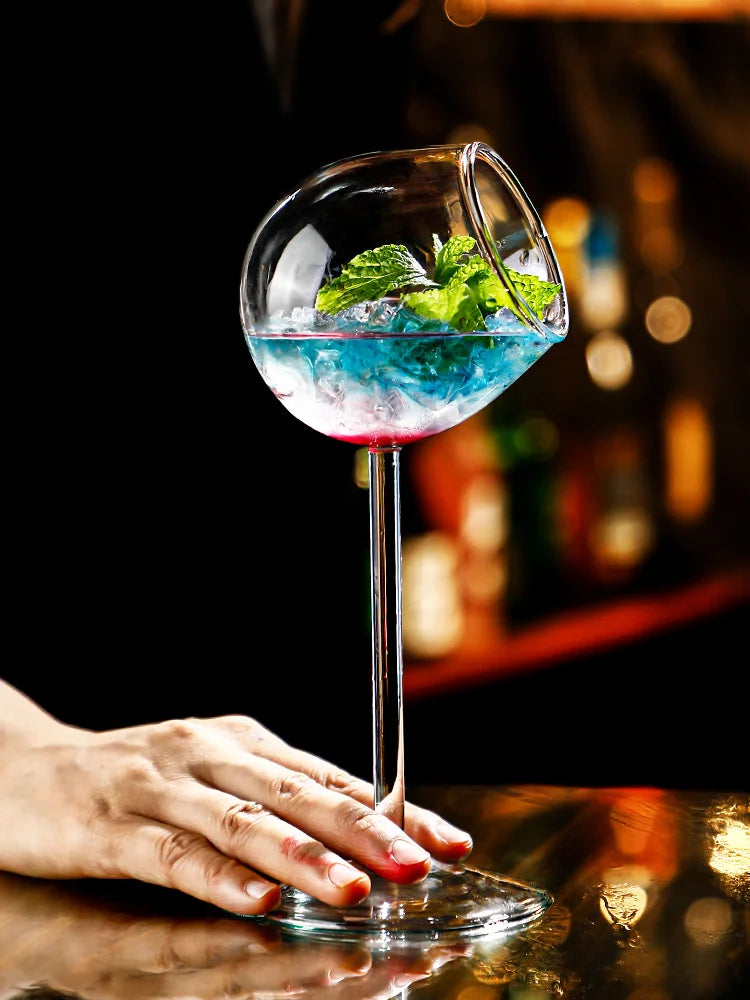 Creative Cocktail Glass - Porcupine Fish/Swan/Rose/Octopus/Bird Design Cocktail Glass, Novelty Drink Cup for KTV Bar Night Party