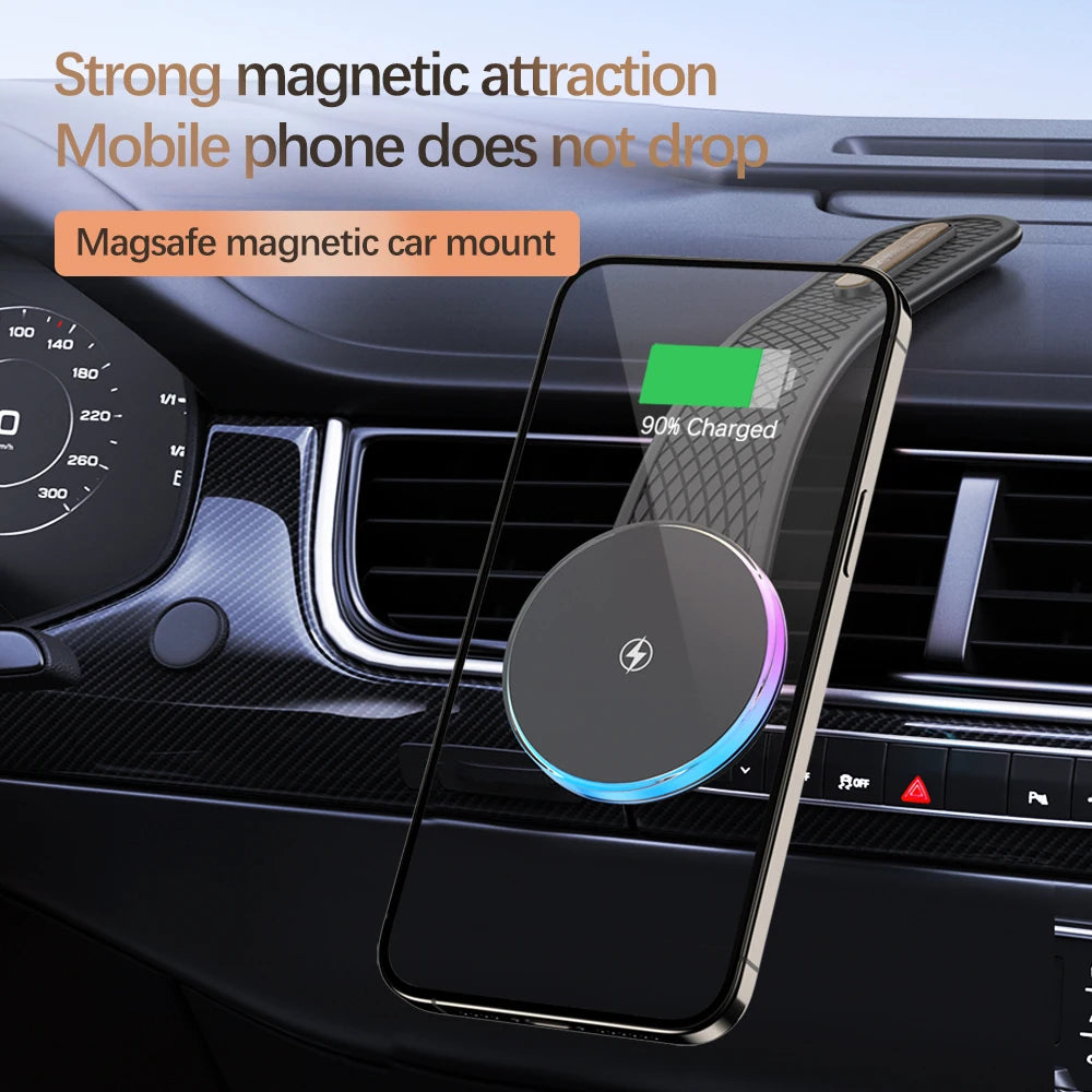 New Magnetic Charger Car Wireless Charger Fast Charging Car Phone Holder Essential Car Charger Strong Magnetic Attraction Safe