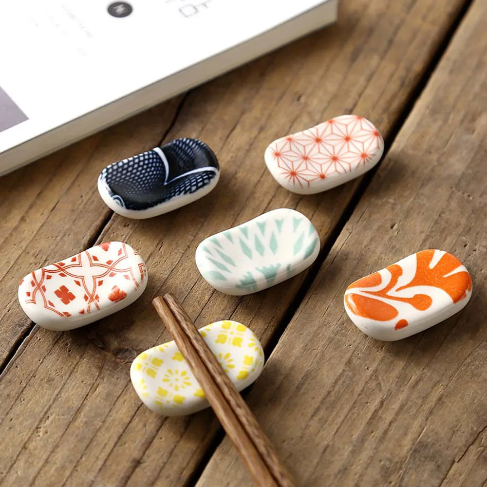 Kitchen Tools Rest Ceramic Chopsticks Stand Tableware Chopsticks Spoon Rack Chopsticks Holder