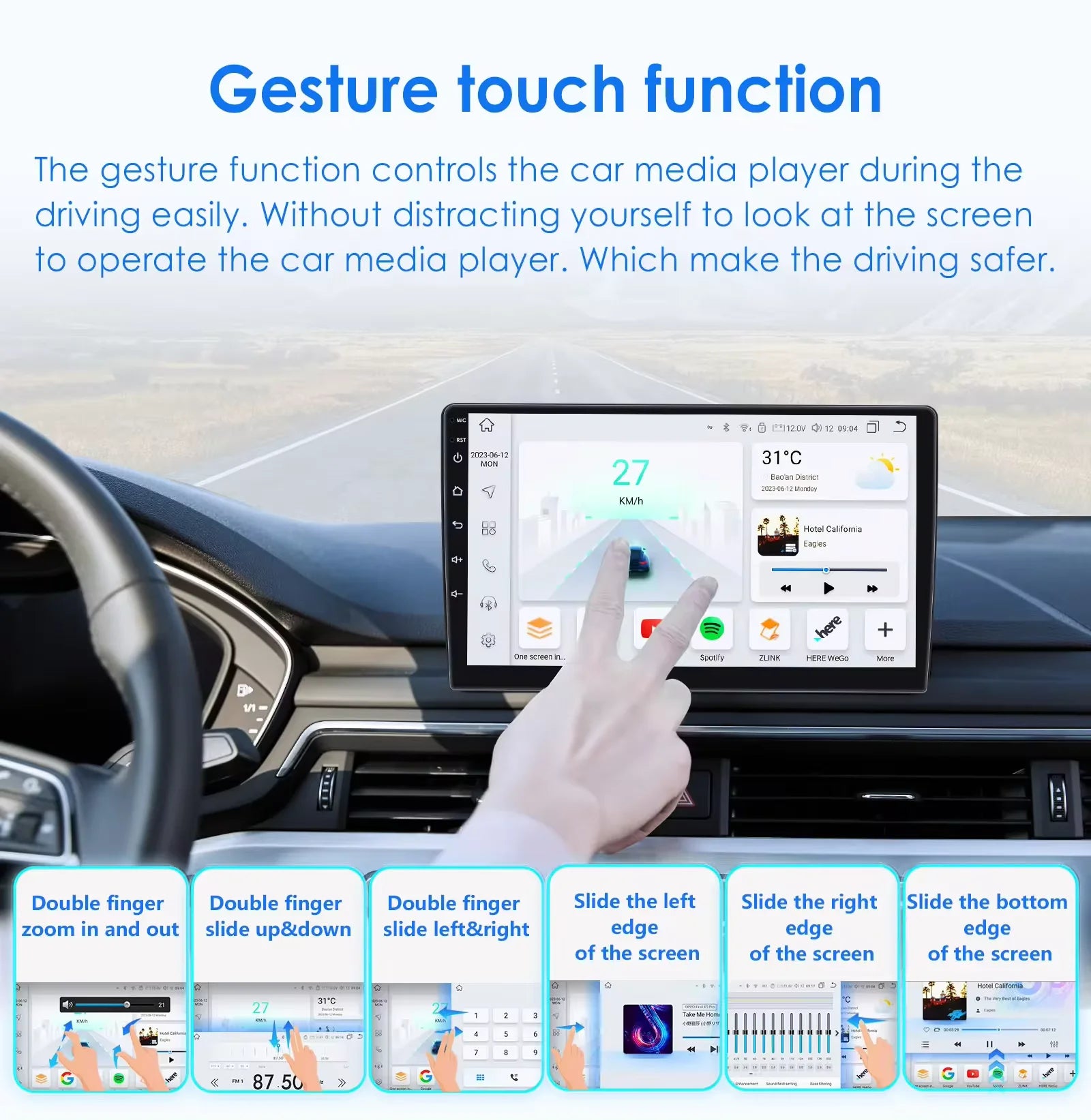Hizpo 2Din 8'' Carplay 4G AI Systems Android 14 Car Radio forVolkswagen Golf 5 6 Polo Passat B6 B7 CC Skoda Jetta  Autoradio