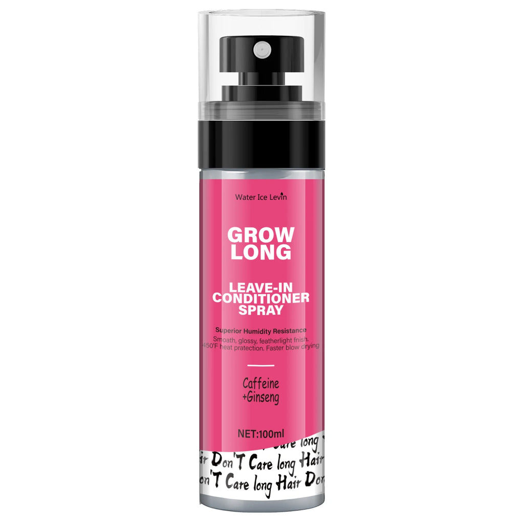 Leave-In Conditioner Spray and Softener, Long Biotin - Anti-Frizz Deep Conditioner for Split Ends and Fracture - Vitamin E, Caffeine and Ginseng, Suitable for Curly Hair, Dry and Damaged Hair - Free Item