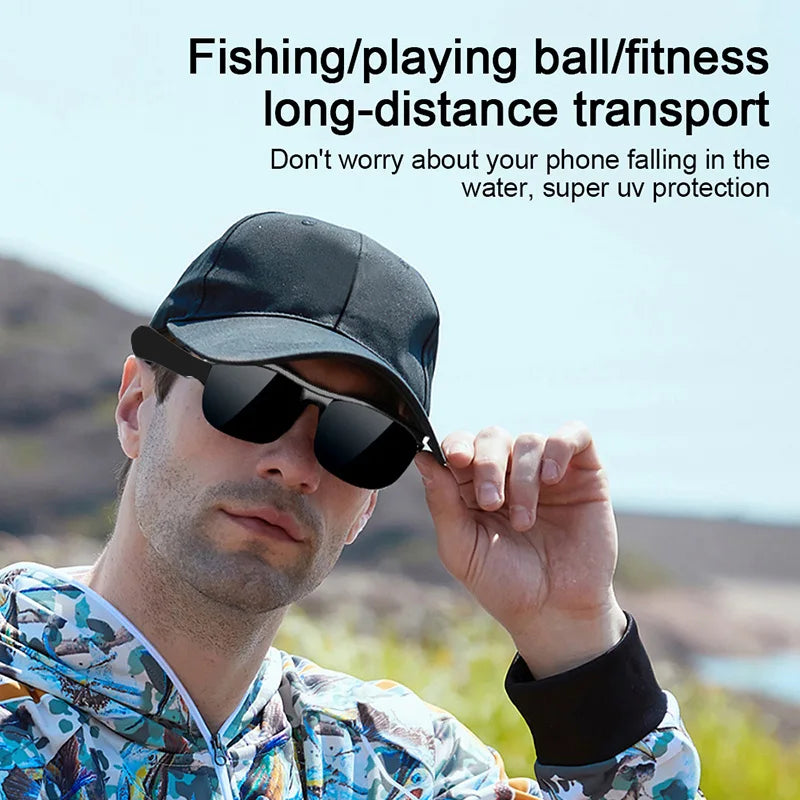 New Smart Bluetooth V5.3 Sunglasses Glasses Call Outdoor Sports Headphones Black Touch Control UV For Men And Women