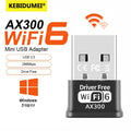 Mini USB WIFI 6 Dongle Network Card 2.4GHz Wi-Fi Lan Adapter Driver Free For PC Laptop Windows 7 10 11 300M 150M Receiver
