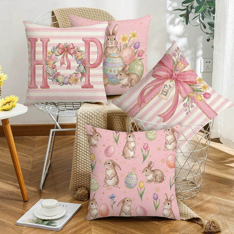 VIKAMA Easter Pillowcases with Spring and Bunny Designs Sofa bed cushion cover sleeping pillowcase home bedroom decoration - Free Items Weekend.