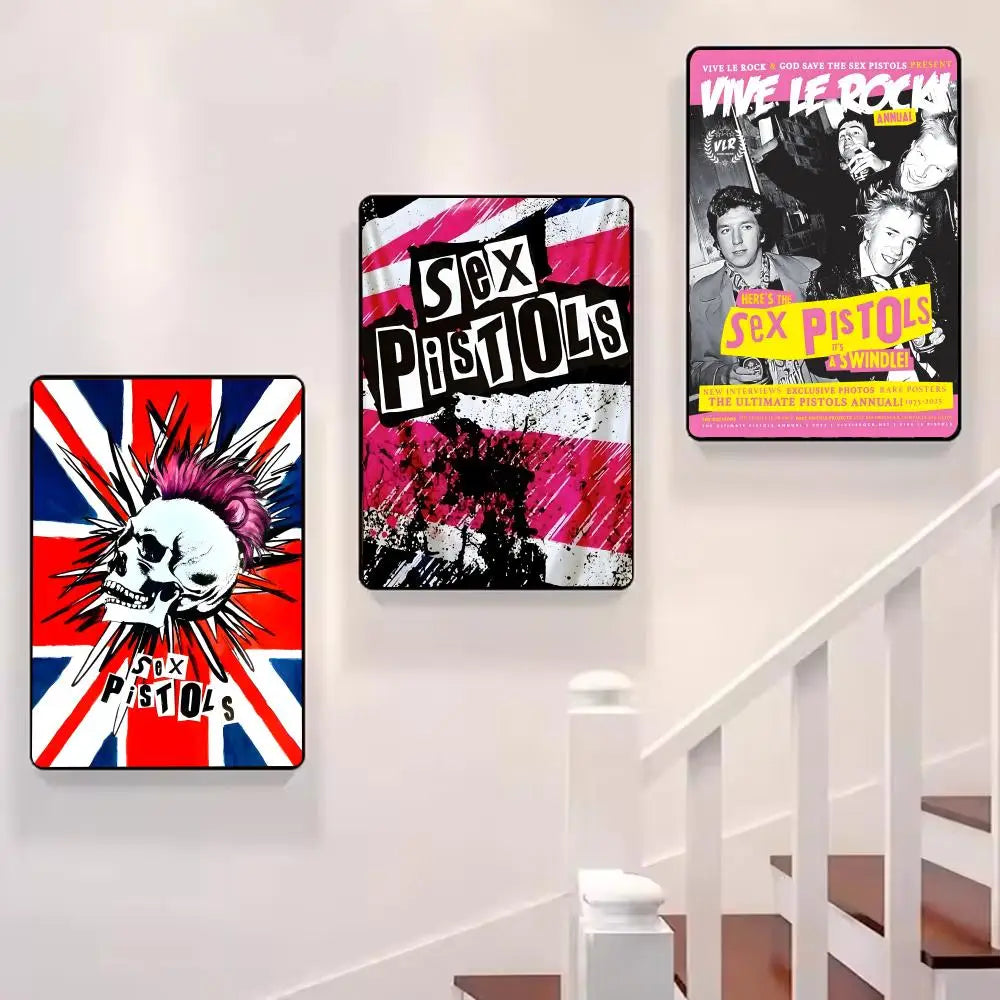 One Of The Influential Punk Band Painting Calligraphy Canvas Poster: Crease Free Waterproof Durable All Space Wall Decor