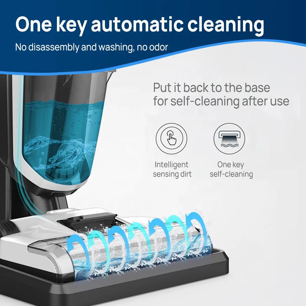 Lightweight Wet Dry Cordless Bagless Upright Vacuum Cleaner for Carpet Hard Floor Cleaning